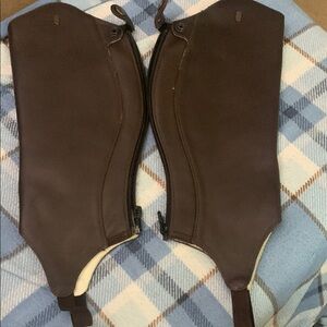 Brown Leather Riding Chaps